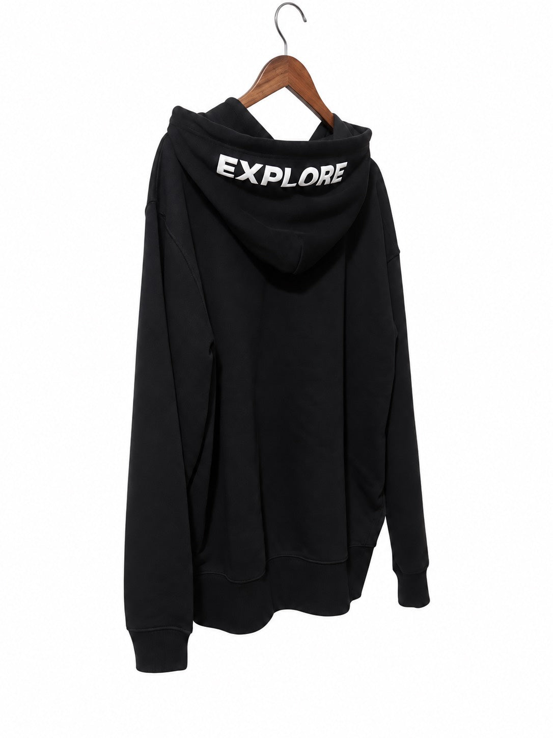 TM㉔共有 EXPLORE ジップパーカー ブラック バック