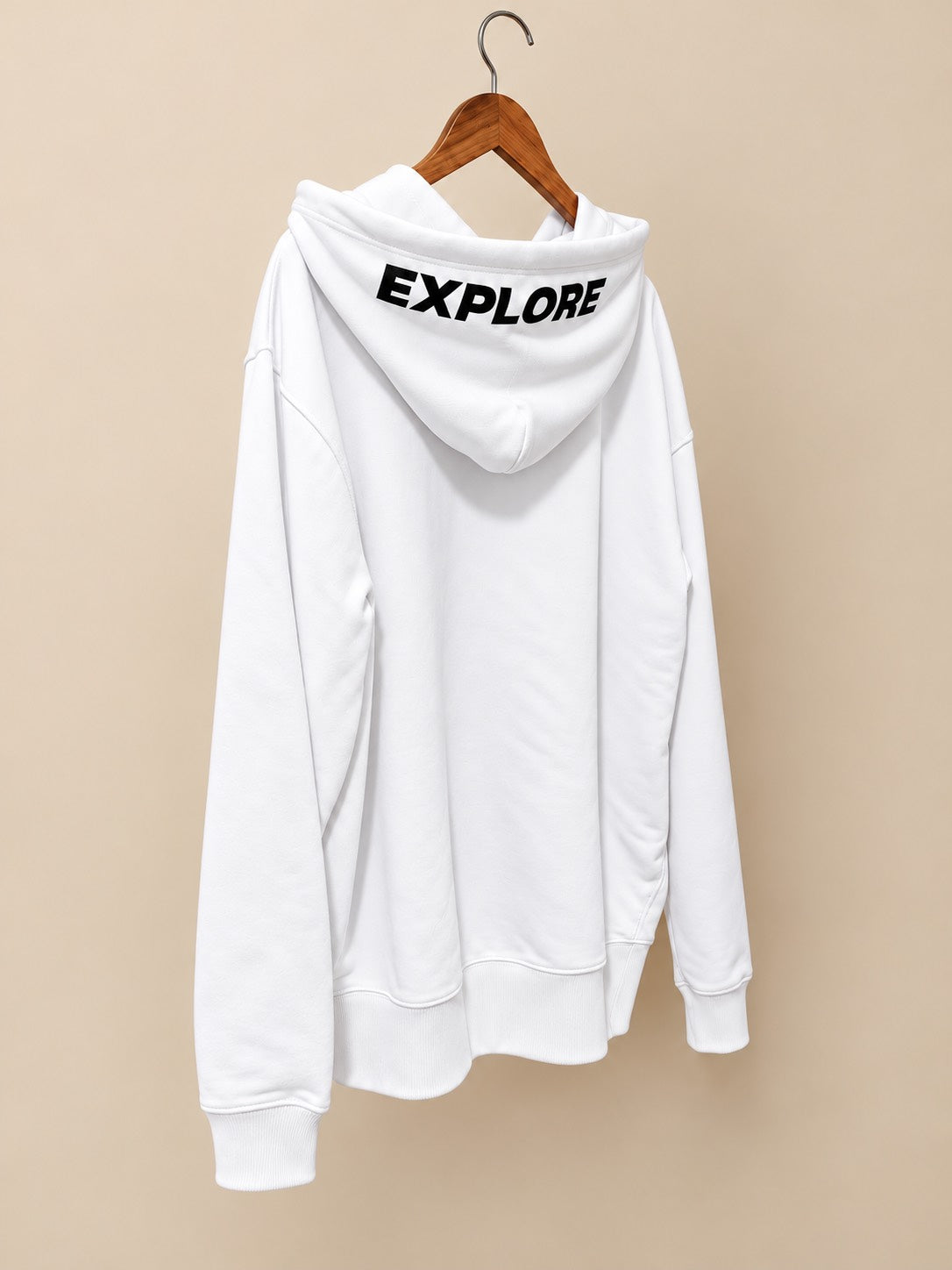 TM㉔共有 EXPLORE ジップパーカー ホワイト バック