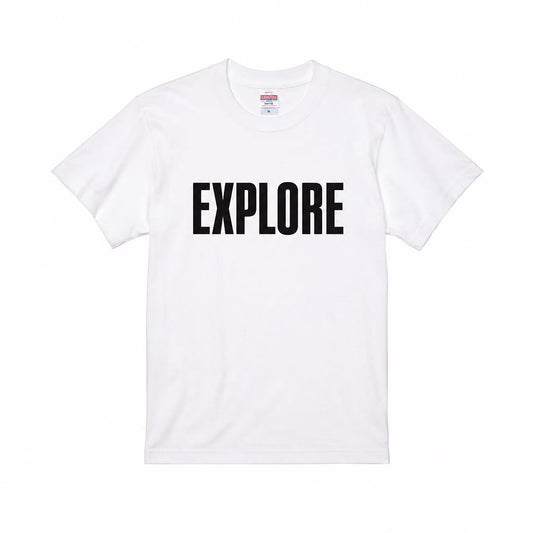TM②目覚める EXPLORE Tee ボールド ホワイト