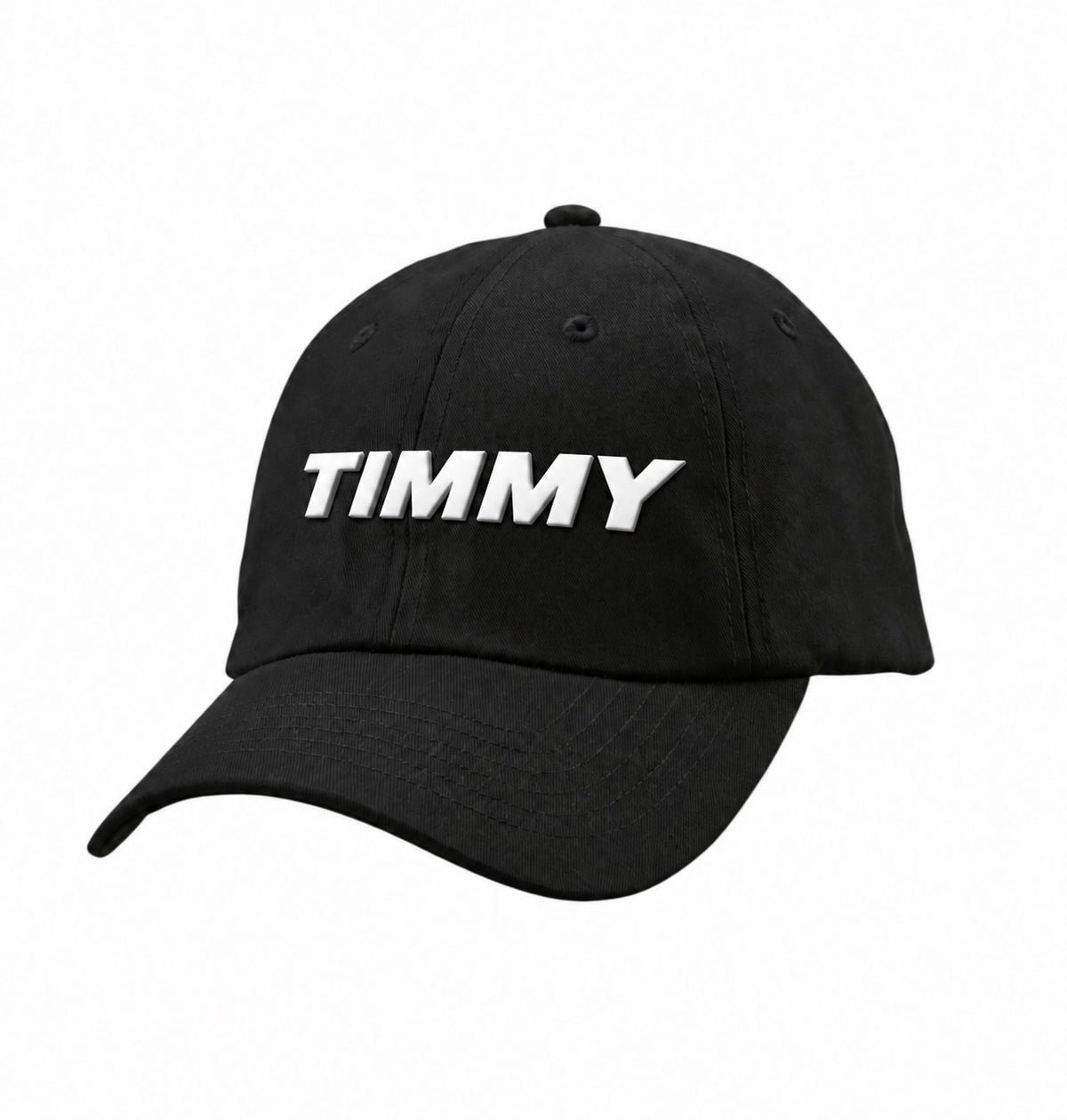TM⑳夢 TIMMY 立体ロゴキャップ ブラック×ホワイト
