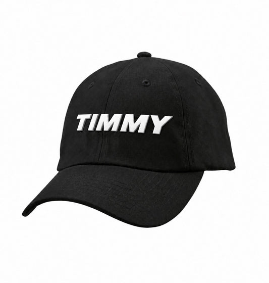 TM⑳夢 TIMMY 立体ロゴキャップ ブラック×ホワイト