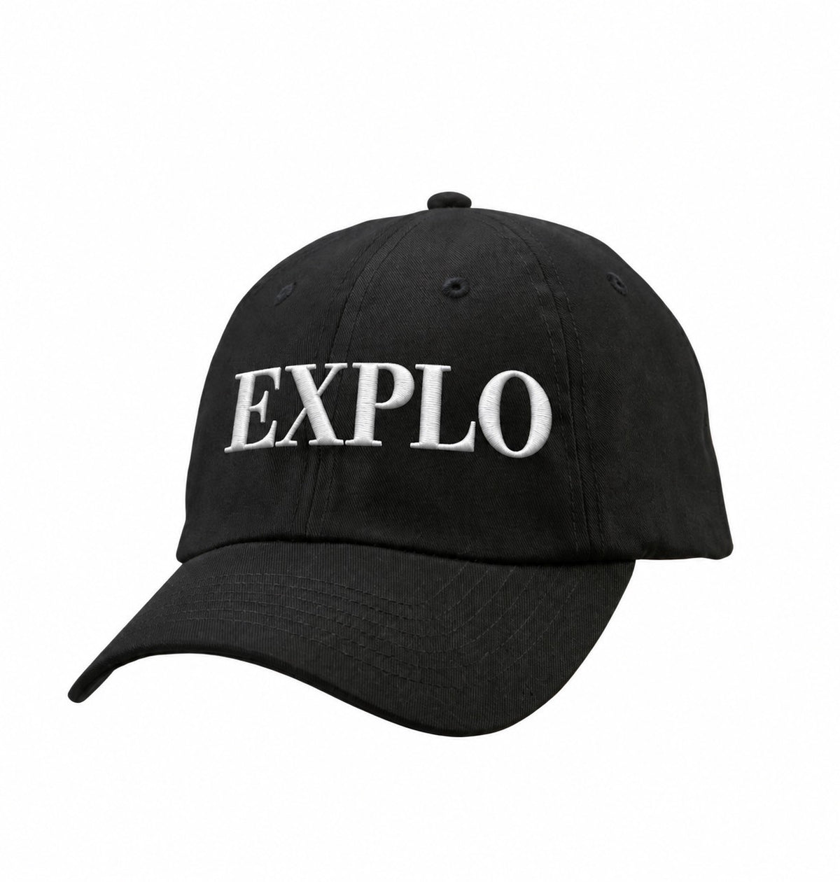 TM㉒軌跡 EXPLO 立体ロゴキャップ ブラック×ホワイト