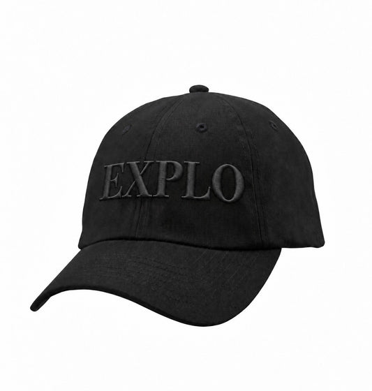 TM㉓感謝 EXPLO 立体ロゴキャップ オールブラック