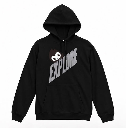 TM⑭逆境 EXPLORE パーカー ブラック
